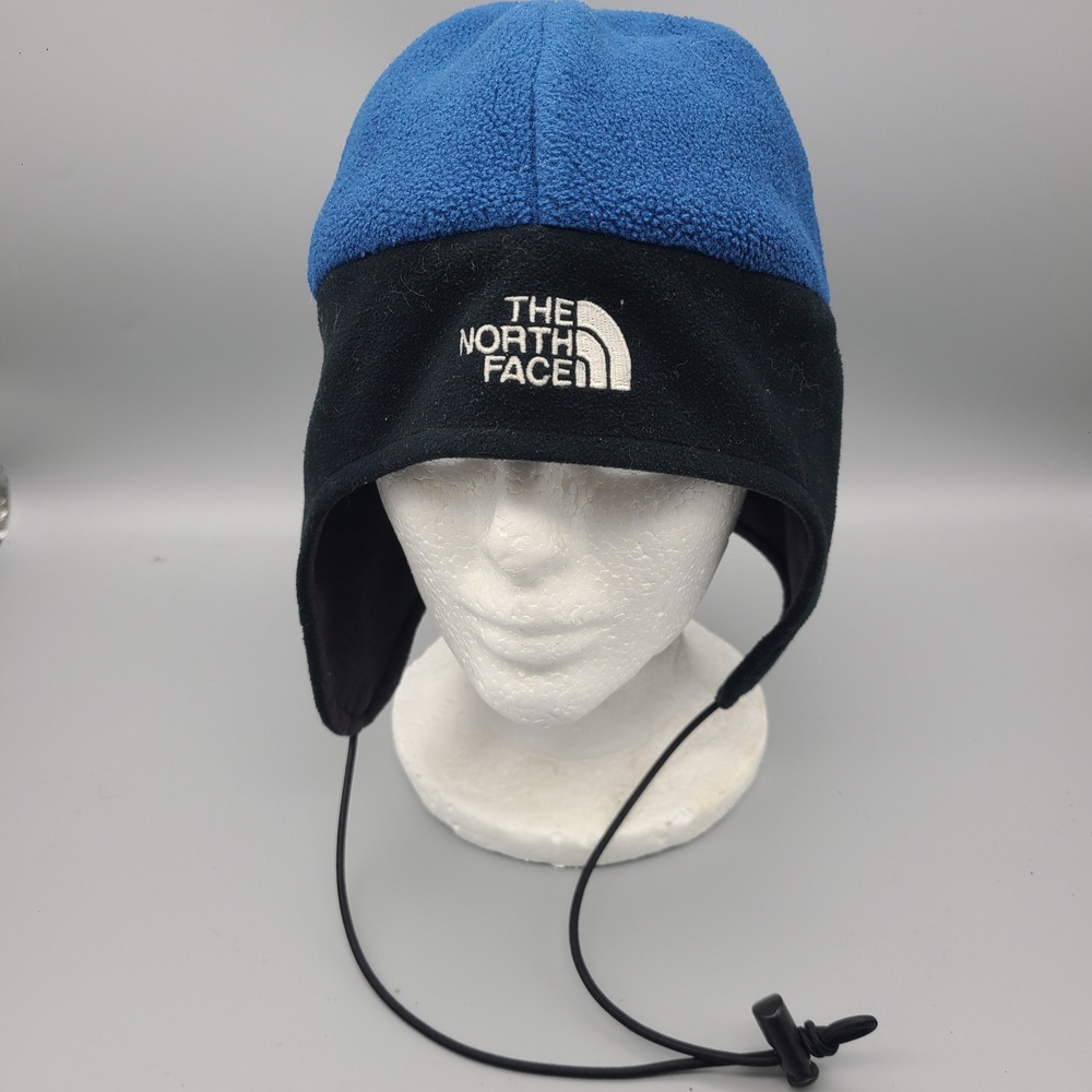 The North Face Gore Windstopper Fleece Trapper Hat Blue Black Large